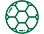 icona di un pallone da calcio verde